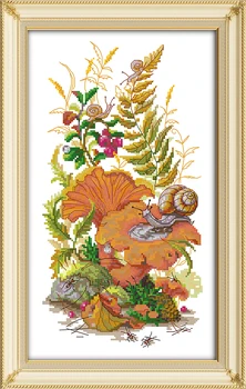 

Embroidery Snail Animal Cross Stitch DIY Handmade Needlework Cross Stitch Set Word Decor Cross Stitch Dmc Thread