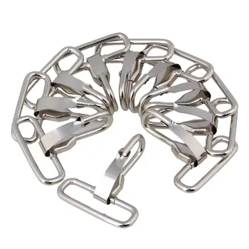 

10Pcs 5cm Inner Dia Silver Iron Chrome Plated Fixed Snap Hook Keychain Ring Hanging