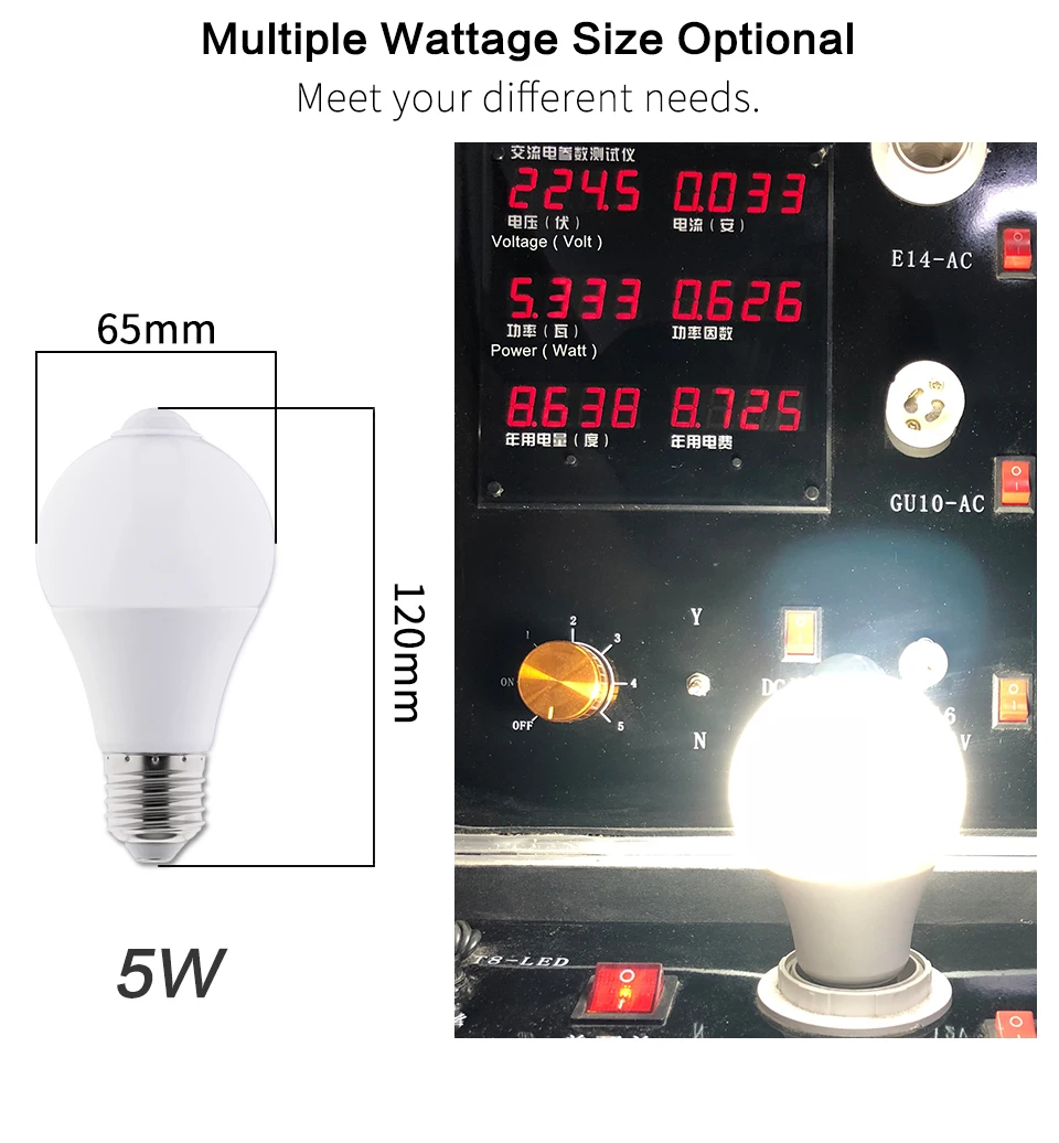 E27 светодиодный лампы движения PIR Сенсор светильник 85-265V 110V 220V 5W 7W SMD5730 ночное лестничный Светильник Коридор автоматический Сенсор смарт-лампа