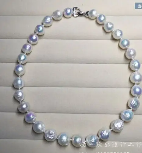 

GORGEOUS 11-13MM SOUTH SEAS WHITE KASUMI PEARL NECKLACE 18