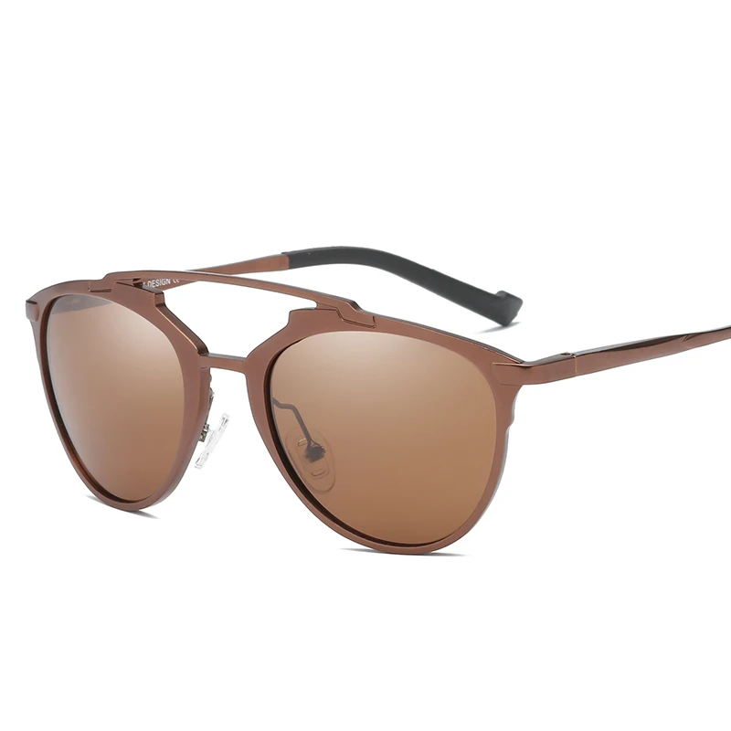 YSO солнцезащитные очки Для мужчин Для женщин Поляризованные UV400 алюминиево-магниевым рамки TAC линзы, солнцезащитные очки, очки для вождения, кота, аксессуары для глаз 8596 - Цвет линз: Brown-Brown