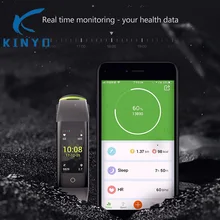 Kinyo новейший умный Браслет heart rate monitor фитнес-трекер умный браслет с кровяным давлением smart band пк-xiomi mi band 3