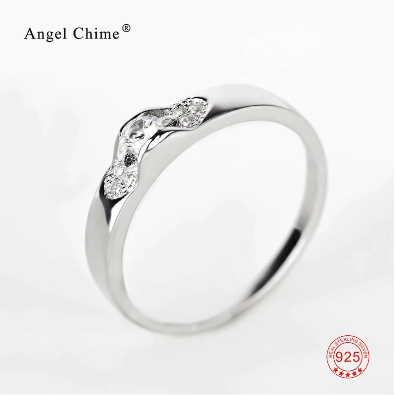 Парные кольца из серебра 925 пробы модные романтичные серебряные обручальные для