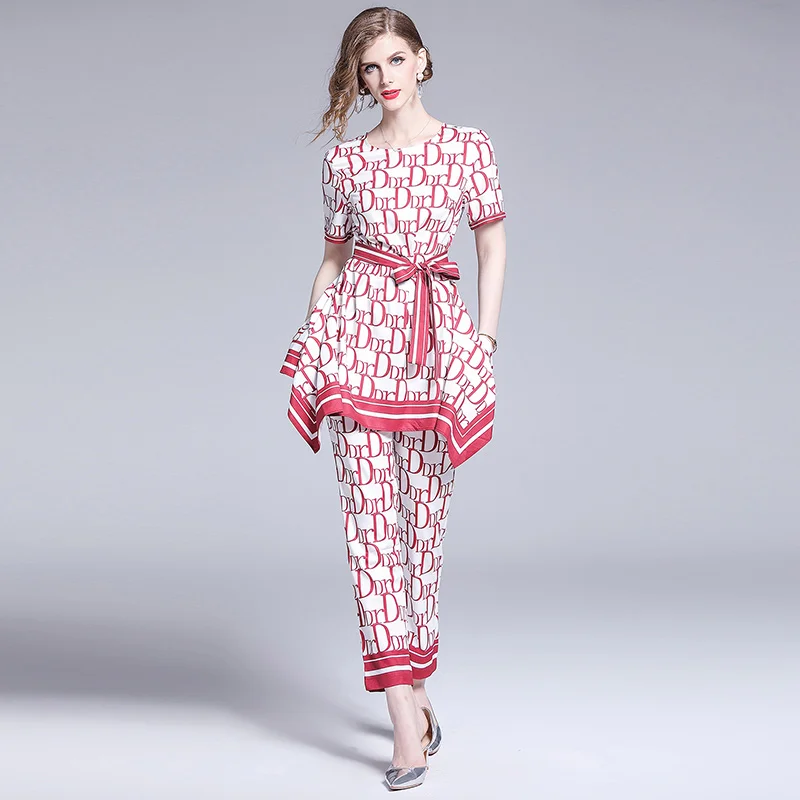 

Summer women sets print Fashion les femmes las mujeres fijadas Frauen setzen Women suits Trajes de las mujeres Costumes femmes