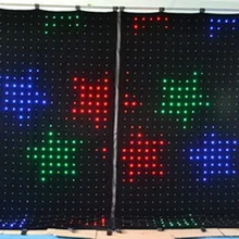 P7 3M* 4M RGB 3в1 светодиодный видеозанавес для свадебной вечеринки СВЕТОДИОДНЫЙ занавес с видением DJ Booth фон производство событий