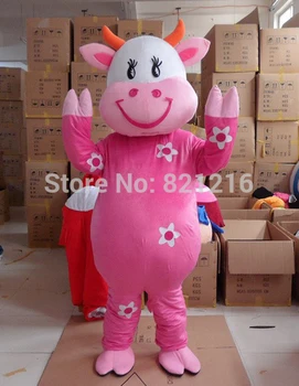 

Arrival Cartoon Character Adult cute lovely cow Mascot Costume Fancy Dress Halloween Party Costume
