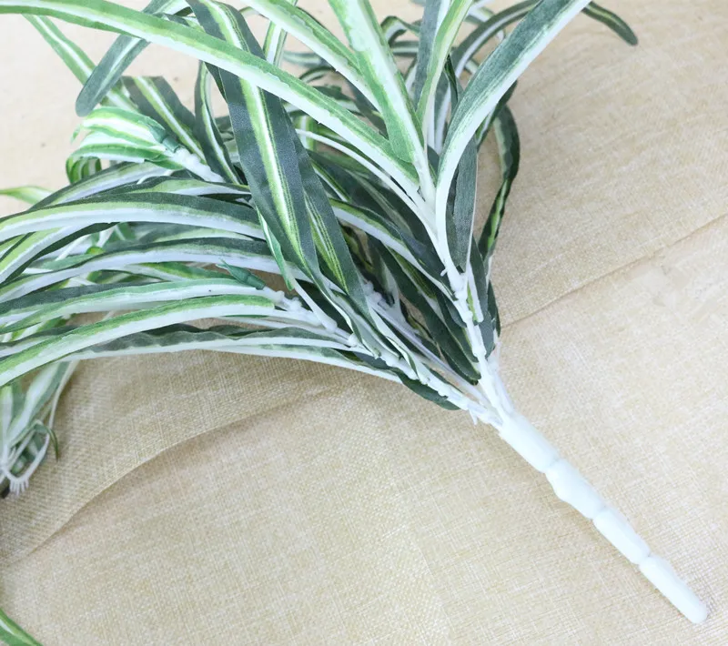 Flone Artificial Chlorophytum Plant Simulation Flower Vine Fake Plastic Plant Flower Bouquet Wedding Home Party Decor Art Floral (12)