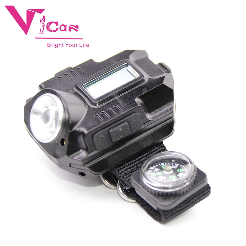 Vican Waterproof Aluminum Alloy Wrist Micro USB Charge Led Rechargeable tactical Watch