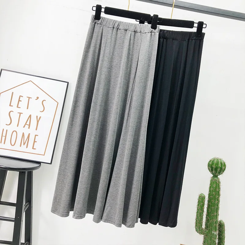 2020 Summer New Arrival Women Skirt Cotton Polyester Loose Slim Collage Stitch Solid Color Long Free Shipping | Женская одежда
