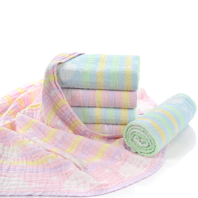 100 Organic Cotton Gauze Baby Bath Towel 3 Layer Muslin Squares Baby