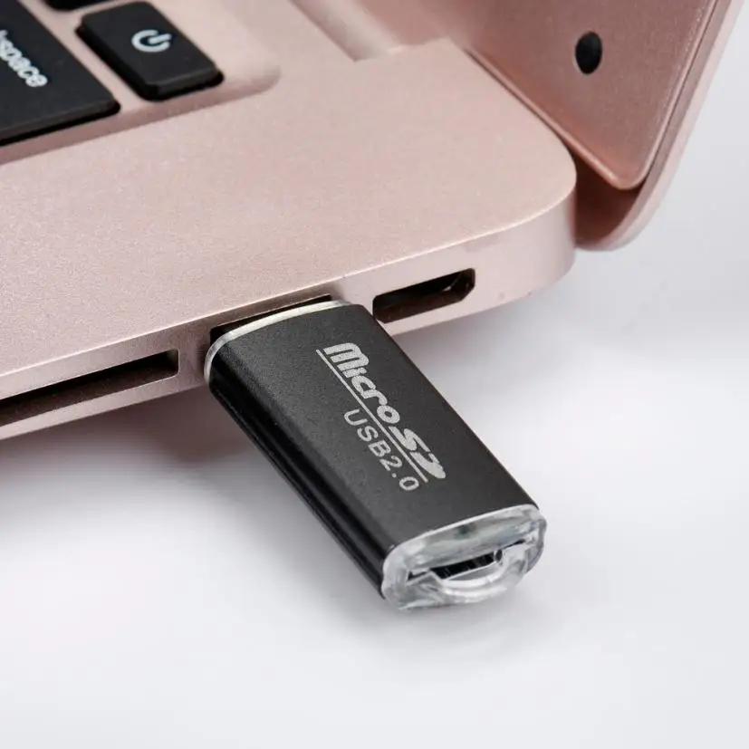 Новый портативный USB 2,0 адаптер картридер 2 микро-sd считыватель карт памяти l0717 #3