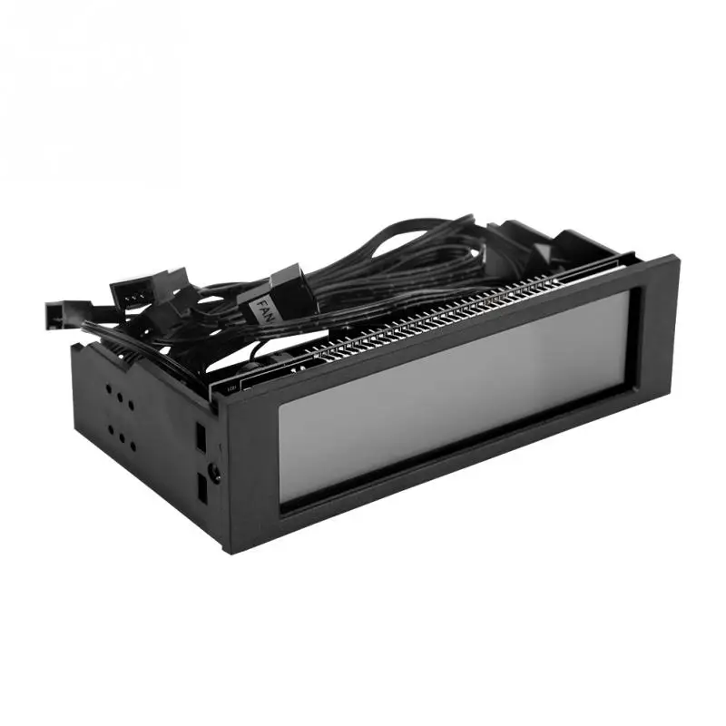 Computer Fan Controller 5 Fans Speed Controller for CPU Temperature Sensor Alarm Computer Cooling Drive Bay Front LCD Panel Computer Fan Controller 5 Fans Speed Controller for CPU Temperature Sensor Alarm Computer Cooling Drive Bay Front LCD Panel