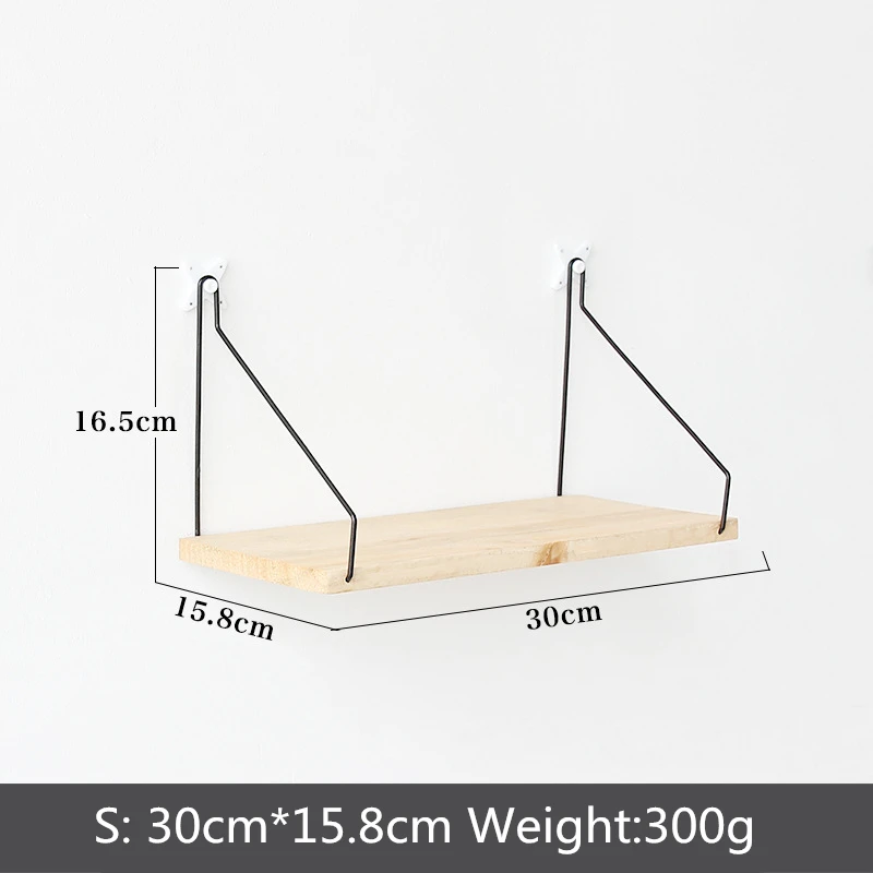 3 Размеры простой полка настенная железного дерева висит держатель накопитель подставка для различных предметов хранения настенная