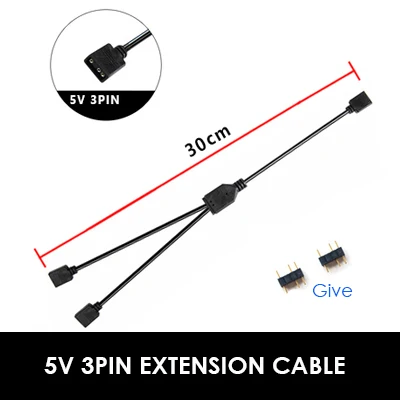 AURA дргб 1TO 2/3/4 и 5V 3PIN кабель расширения для MSI, ASUS материнская плата, двойной женский 3PIN порт, сплитер, VDG gigabyte кабель