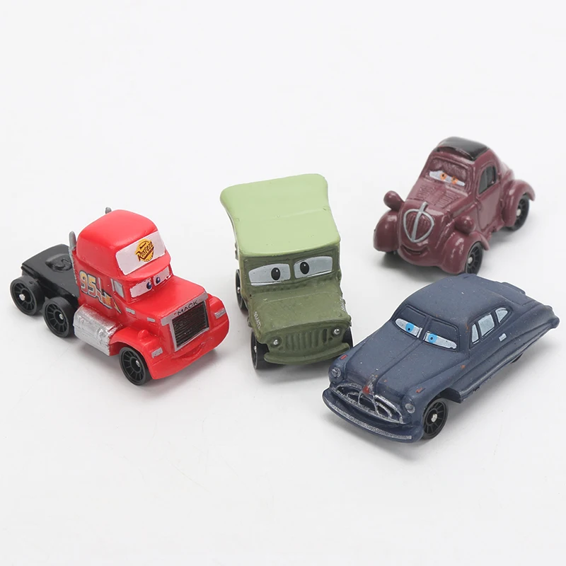 4 6 см 24 шт./лот Disney Pixar Cars 3 Lightning McQueen Mater Jackson Storm Ramirez 1:55 литье под давлением ABS модель