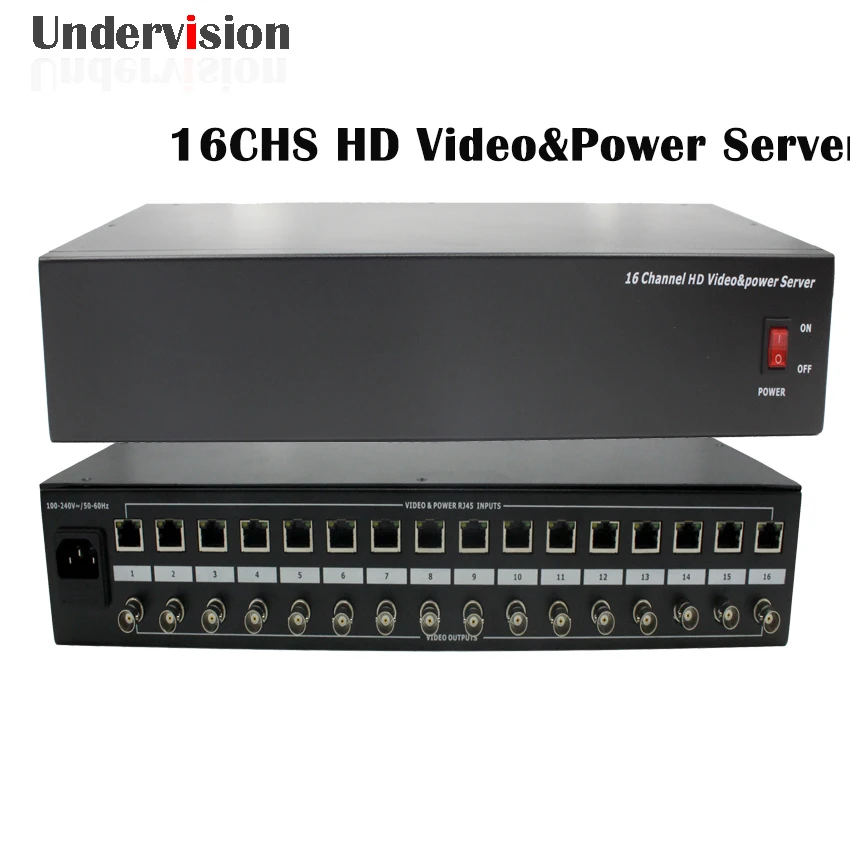 

16channel 36V power and video hub AHD CVI TVI up to 300m and output 36V  trans on Cat5/6 cable DC12V power for Camera