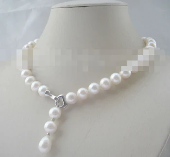 

02543 natural white round freshwater pearl necklace