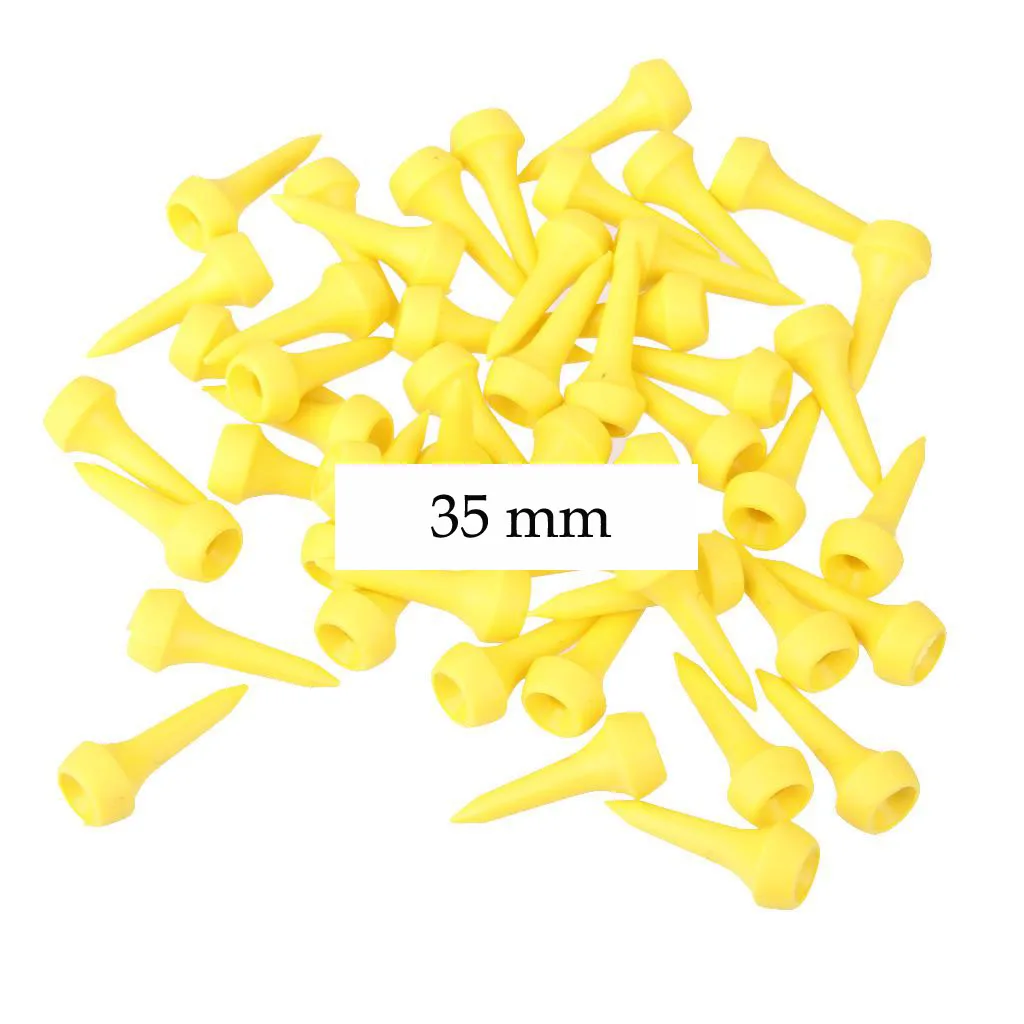 50pcs White Plastic Golf Tees 35mm Durable Rubber Cushion Top Golf Tee Golf Accessories (1 3/8 Inch) 50pcs White Plastic Golf Tees 35mm Durable Rubber Cushion Top Golf Tee Golf Accessories (1 3/8 Inch)