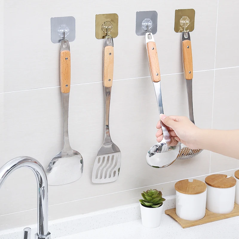 

Hook strong adhesive door free punching hook wall wall hanging seamless load-bearing suction cup kitchen hook coat hook