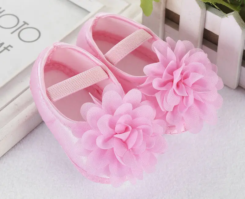 Emmababy новые для малышей Обувь для девочек принцесса Обувь для младенцев мягкая подошва против скольжения Prewalker - Цвет: Розовый