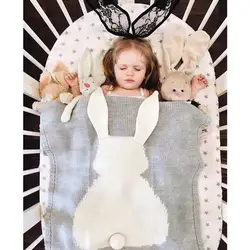 2018 Детские хлопковые кролик Вязание кондиционер Одеяло Для мальчиков и девочек Малыш Одеяло