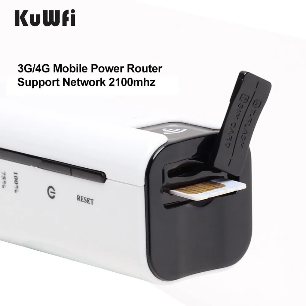 KuWFi 21 6 Мбит/с разблокированный Открытый Дорожный 3G Wifi роутер беспроводной умный