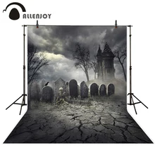 Allenjoy photography background terror cemetery skeleton Castle Halloween theme backdrop professional photo background studio Allenjoy photography background terror cemetery skeleton Castle Halloween theme backdrop professional photo background studio
