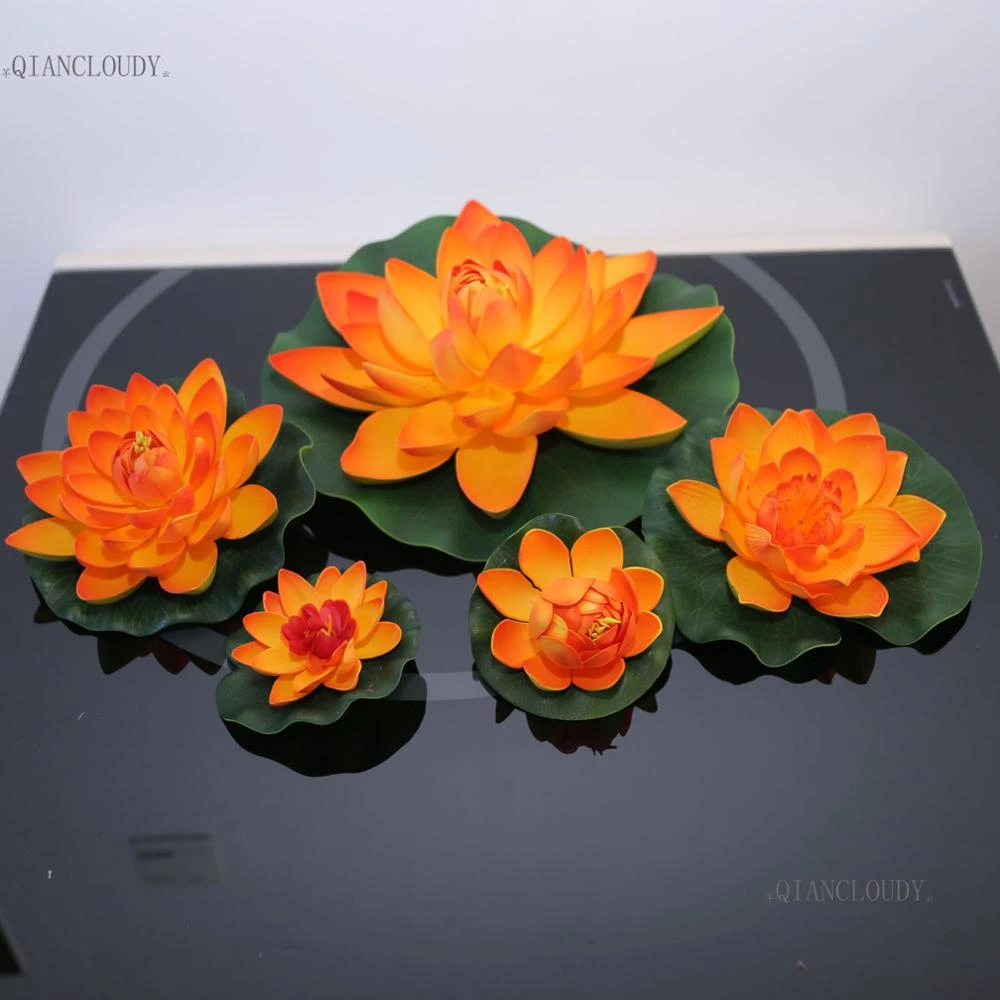Ocastanetkesyoo 蓮の葉 造花 魚の池 人工観葉植物 スイレンパッド装飾品 ６点セット 水槽池の装飾人工葉 人工蓮葉 10cm 水族館 グリーン プール 5pcs人工浮遊水エヴァ蓮の花の池の装飾タンクの植物の装飾 Highsecuresystem Com