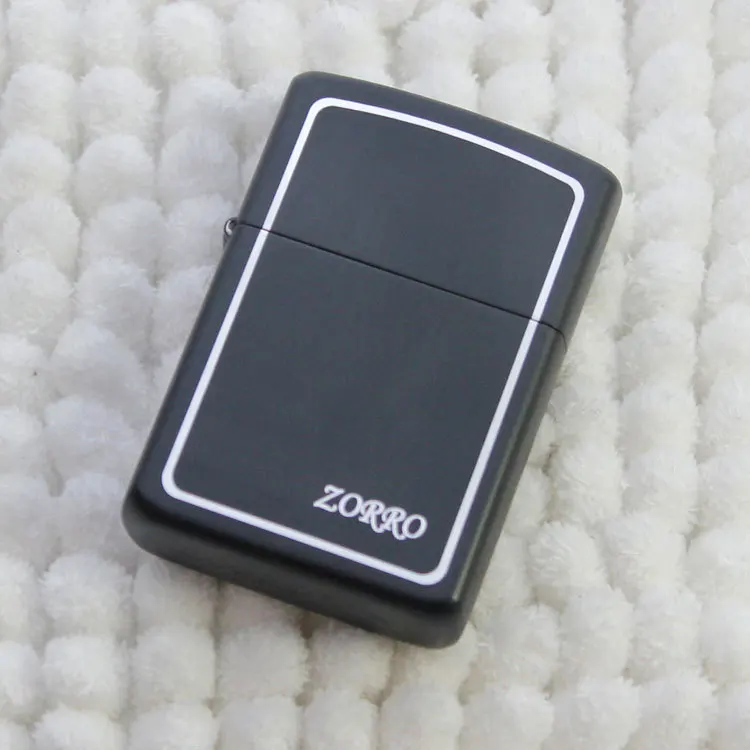 

ZORRO Black paint Chief Gas Cigarette Lighter Cigarettes Kerosene Flint Petrol Vintage Gasoline Lighter Oil Petrol Refillable
