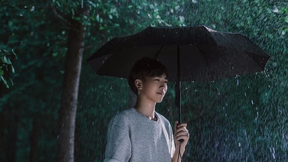 Xiaomi Mijia Paraguas automático de secado rápido nanofabrasis plegable Portabel soleado de aluminio lluvioso a prueba de viento negro a prueba de UV - AliExpress Productos electrónicos