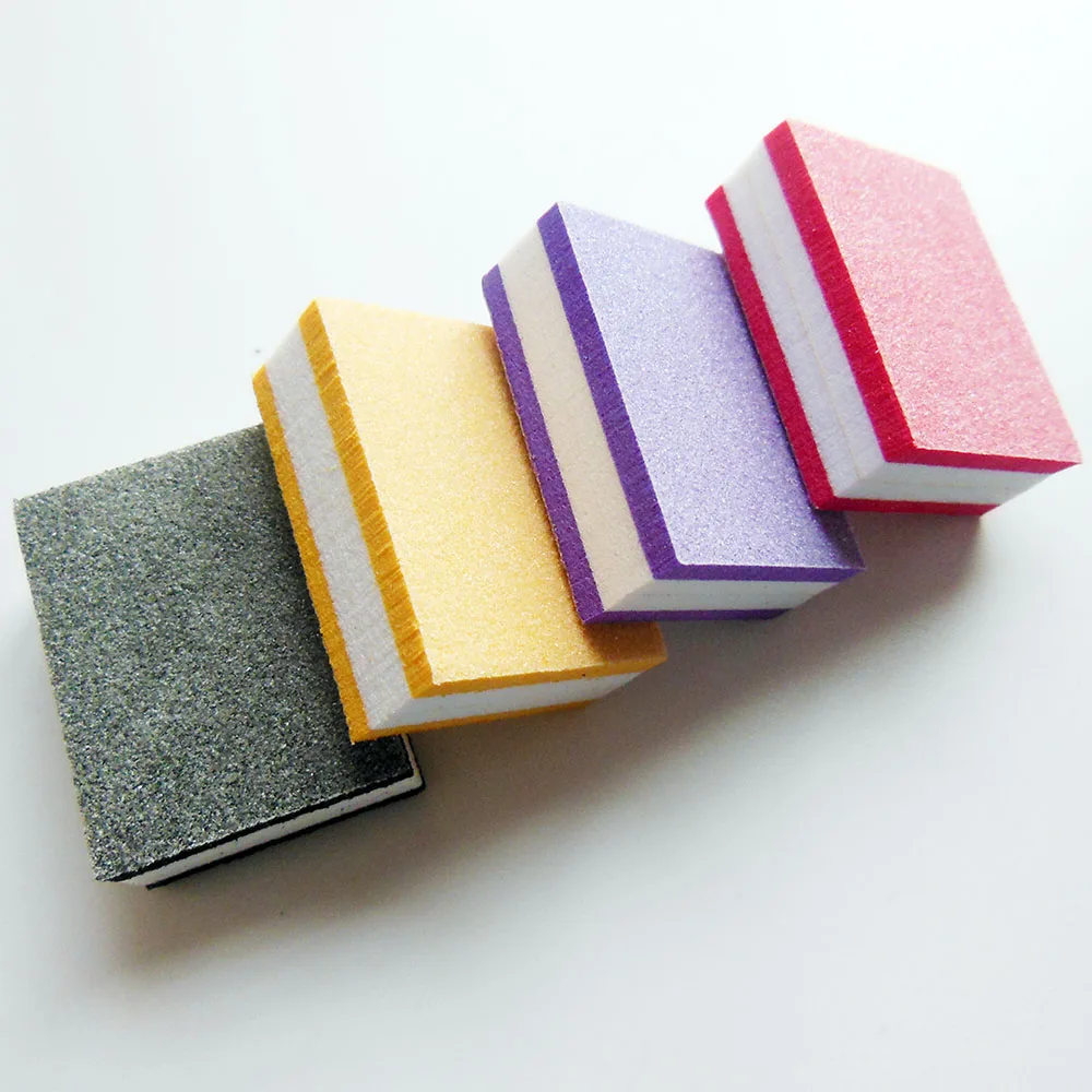 

50 pcs random colour mini nail buffer block sponge block disposable nail file 100/180 mini nail buffer file manicure tool