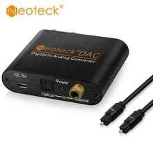 3.5mm Digital to Analog Analogue Audio Converter With USB Cable Toslink Optical to Analog L/R RCA Audio Converter Toslink