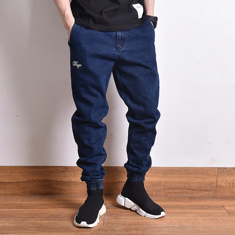 

Japanese Style Fashion Men Jeans Black Blue Color Vintage Designer Denim Cargo Pants Hombre Streetwear Hip Hop Joggers Jeans Men