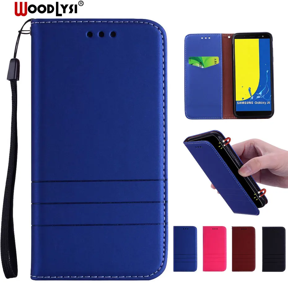 

Luxury PU Leather Flip Case for Samsung J4 J6 J2 Stand Book Wallet Case for Samsung galaxy J2 J4 J6 2018 EU Coque Phone Bags