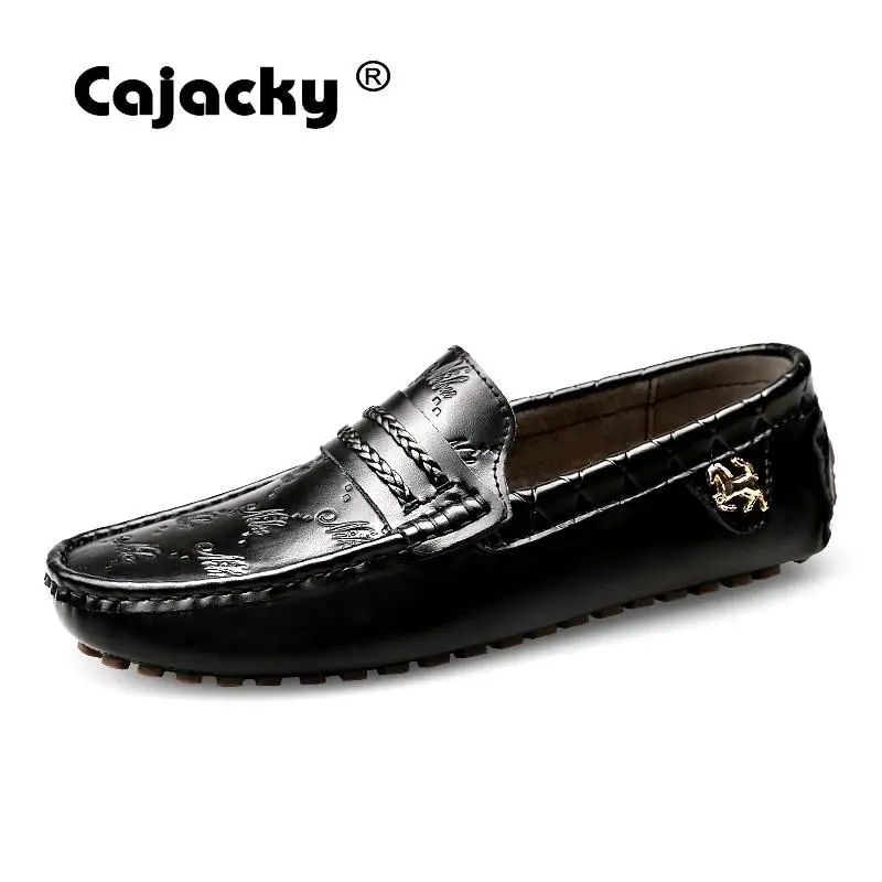 Cajacky Men Loafers Genuine Leather Moccasin Big Size 49 48 Full Grain Casual Shoes Slip On Mocasines Hombre | Обувь