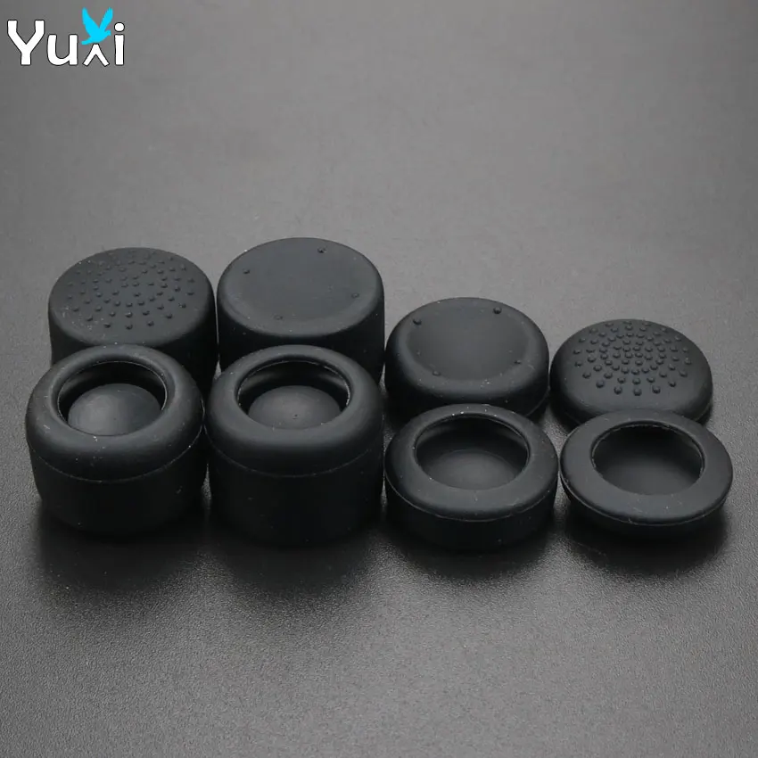 

YuXi 8-in-1 Heightened Soft Silicone Anti-Slip Analog Grip Stick Cap Cover Case Skin for Sony Play Station 4 PS 4 PS4 Accessory