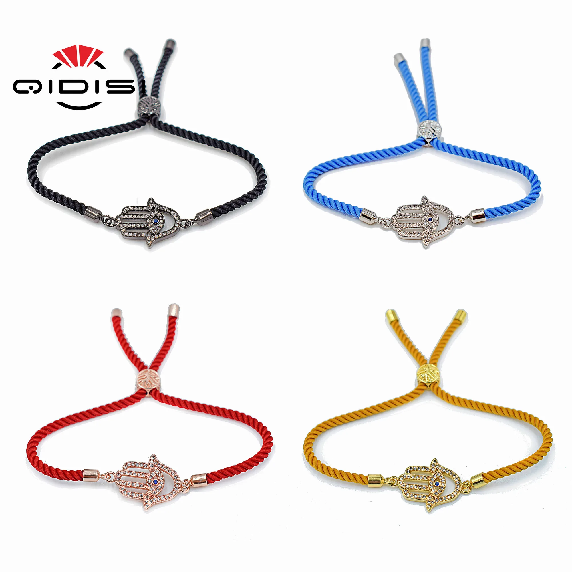 Charm Bracelet Color Retention Long Lasting High Quality Rope Bracelets Palm Cubic Zirconia