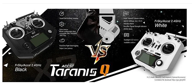 Передатчик FrSky ACCST Taranis Q X7 QX7 2,4 ГГц 16CH без приемника и режима батареи 2 для радиоуправляемого дрона вертолета FPV drone