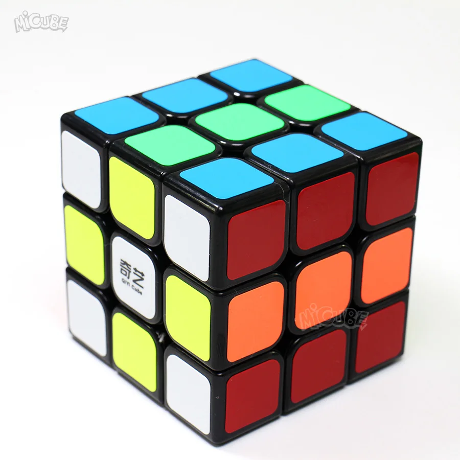 Qiyi Puzzle speed Cube набор 2x2/3x3/4x4/5x5 магический куб без наклеек черный 4 шт./компл. Подарочная коробка Cubo Magico игрушки для детей на день рождения