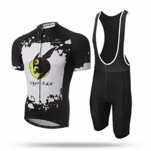 Мужские про команды Велоспорт короткий рукав Джерси нагрудник шорты с 3D мягкий S-4XL