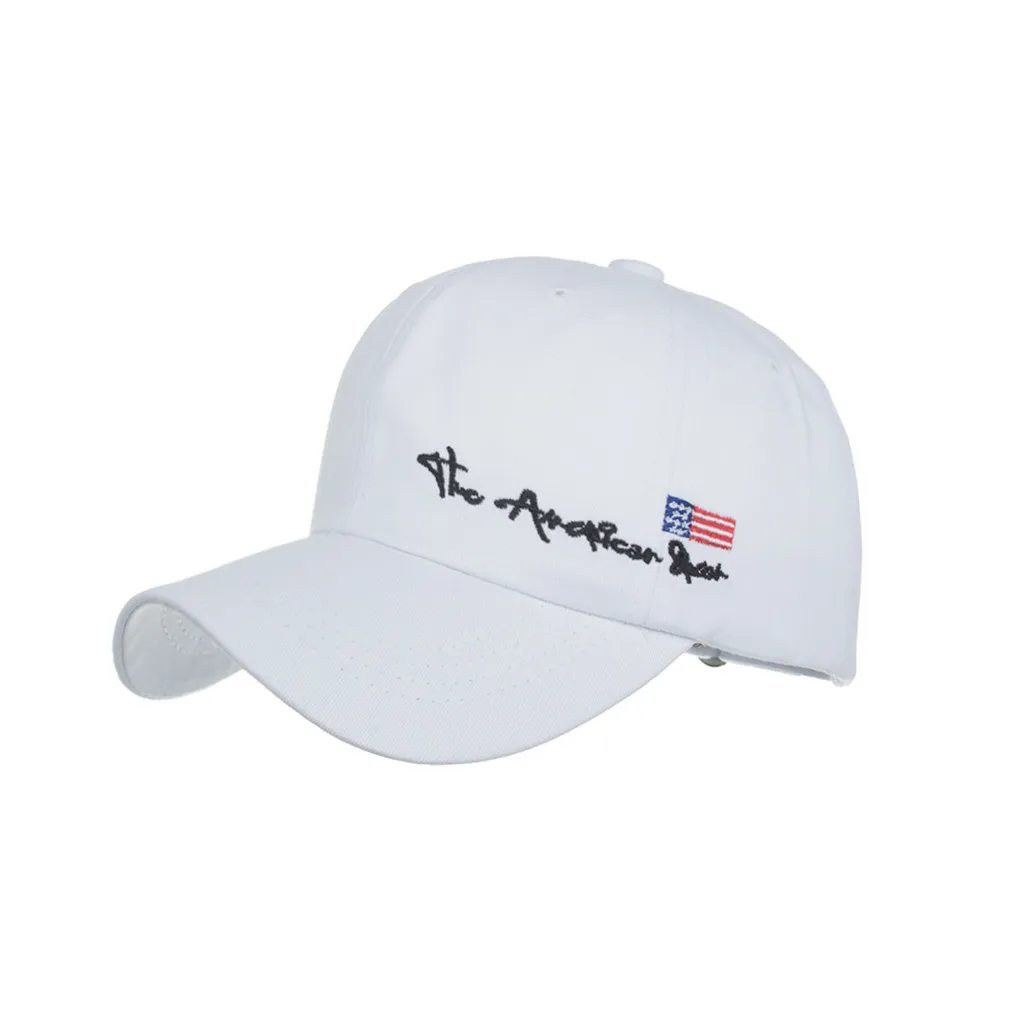 Womail, простая модная шляпа, с вышитыми буквами, Повседневная изогнутая Кепка, одноцветная шляпа для мужчин и женщин - Цвет: Белый