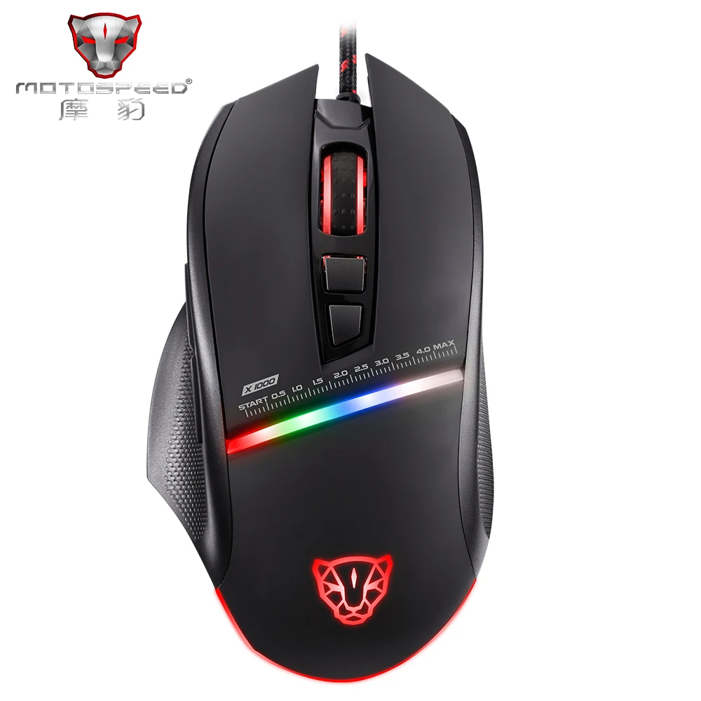 Motospeed V10 Professional USB Wired Gaming Mouse with LED Backlit