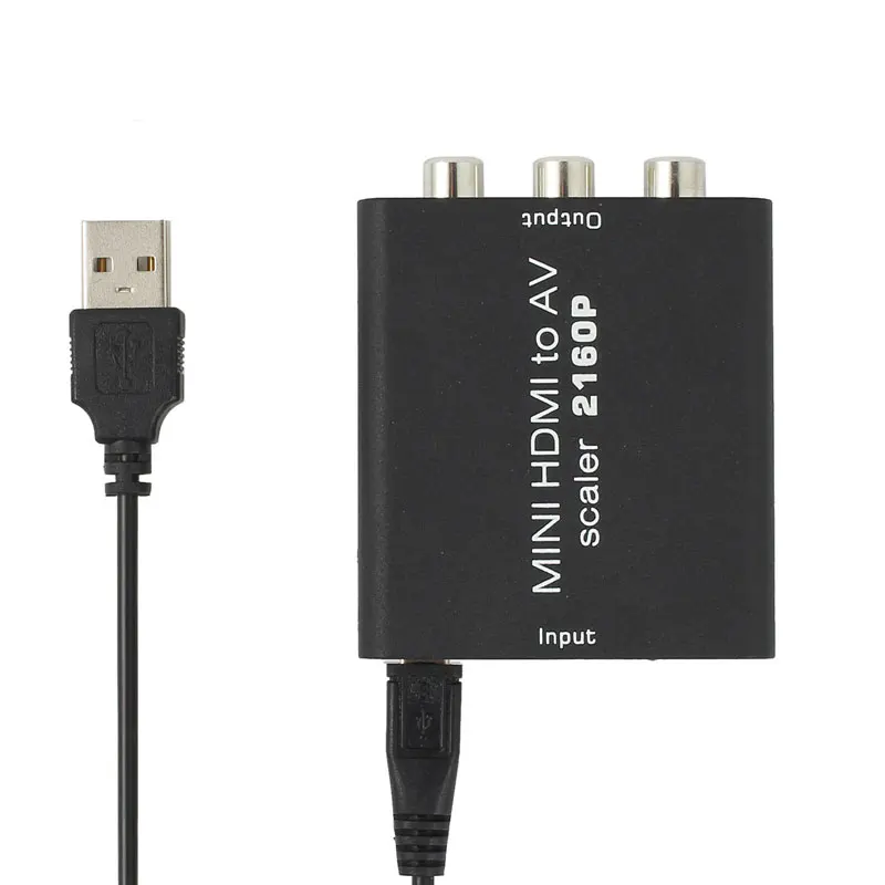 Portable for HDMI to CVBS Decoder 2160P Support 4Kx2K With USB Cable Support NTSC HDMI 1.4b to AV L
