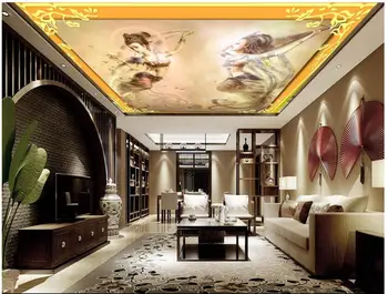 

3d wallpaper custom photo non-woven mural picture Beauty of dunhuang painting ceiling murals 3d wall room mural wallpaper