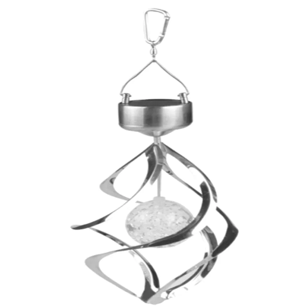 

LED Solar Power Lights Wind Spinner LED Lamp Outdoor Hanging Wind Chime Light for Home Garden Lighting Decoration#ew