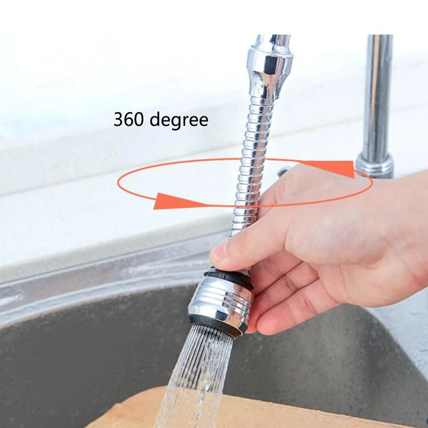 360 Degree Rotatable Water Saving Tap Aerator 16cm Silver Color Diffuser Faucet Nozzle Filter Water Faucets Bubbler Aerator home