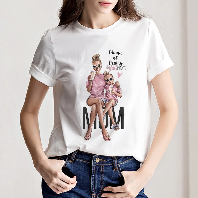 Футболка Super Mama для женщин, День матери, Harajuku, Kawaii, белая футболка, летняя футболка, футболка, femme, топы для мам, Корейская одежда