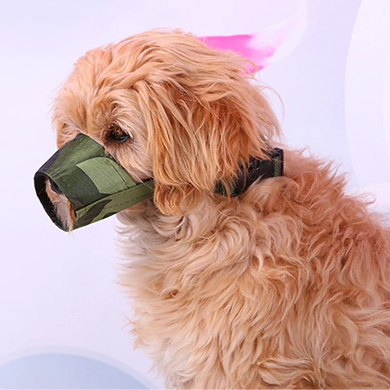 Pet кора анти маска укуса Уход Регулируемая сетка собака рот остановить морду