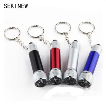 

SEKINEW Portable 5 LED Mini Flashlight Light Torch Aluminum Keychain KeyRing Chain Top Quality Car Ornament Accessories