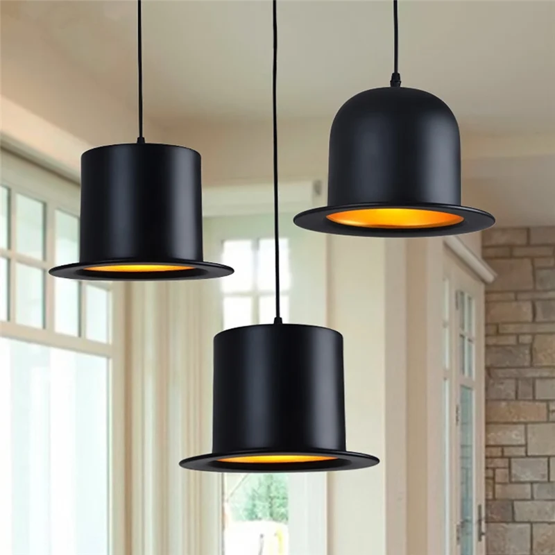 New Hat Pendant Light Copy Aluminum Top Hat Dome Cap LED Restaurant Shop Bar Light Modern Style
